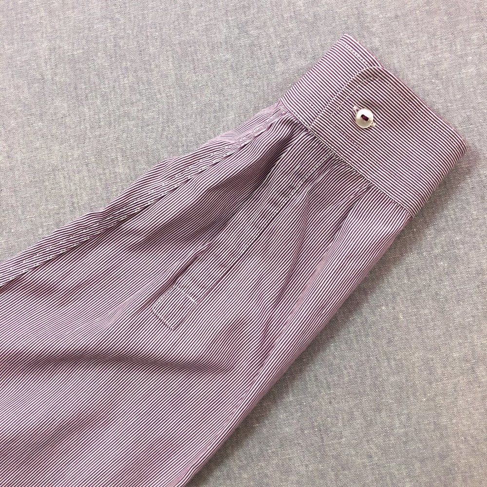 Hugo Boss Regular Fit Maroon Stripe Sport Shirt XL - Picture 4 of 8